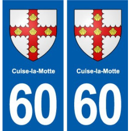 60 Cuise-la-Motte blason autocollant plaque immatriculation stickers ville