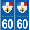 60 Estrées-Saint-Denis blason autocollant plaque immatriculation stickers ville