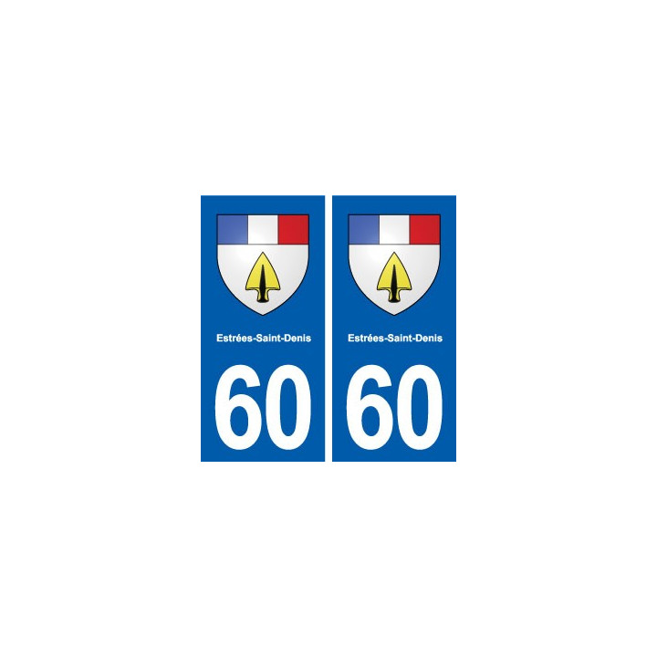 60 Estrées-Saint-Denis blason autocollant plaque immatriculation stickers ville