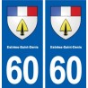 60 Estrées-Saint-Denis blason autocollant plaque immatriculation stickers ville