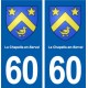 60 La Chapelle-en-Serval blason autocollant plaque stickers ville