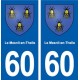 60 Le Mesnil-en-Thelle blason autocollant plaque stickers ville