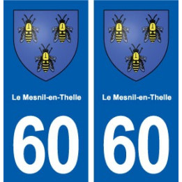 60 Le Mesnil-en-Thelle blason autocollant plaque stickers ville