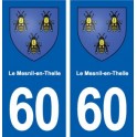 60 Le Mesnil-en-Thelle blason autocollant plaque stickers ville