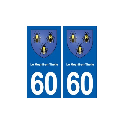 60 Le Mesnil-en-Thelle blason autocollant plaque stickers ville