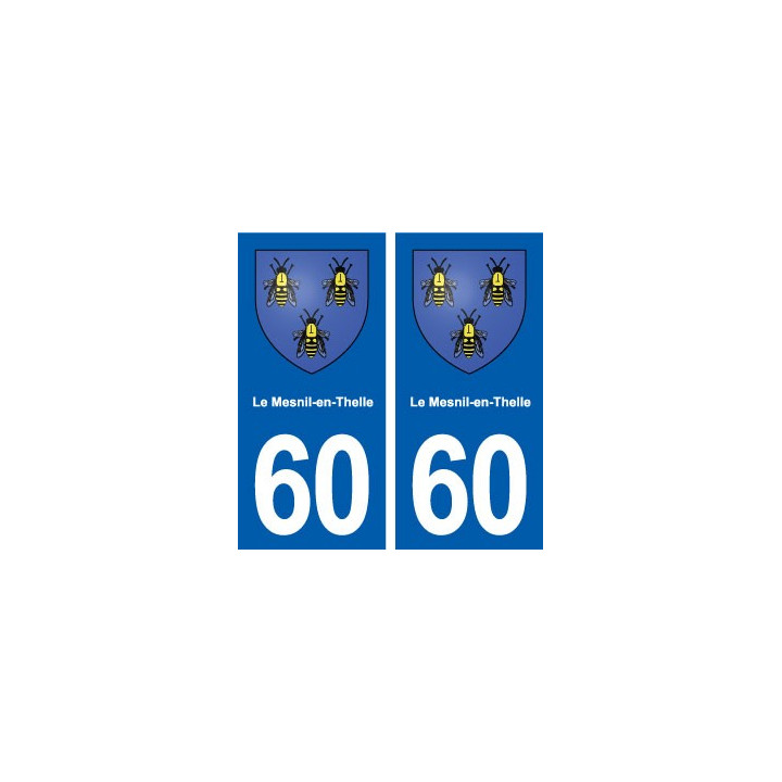60 Le Mesnil-en-Thelle blason autocollant plaque stickers ville