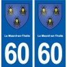 60 Le Mesnil-en-Thelle blason autocollant plaque stickers ville