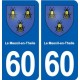 60 Le Mesnil-en-Thelle blason autocollant plaque stickers ville