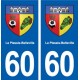 60 Le Plessis-Belleville blason autocollant plaque stickers ville