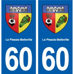 60 Le Plessis-Belleville blason autocollant plaque stickers ville