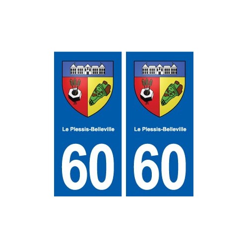 60 Le Plessis-Belleville blason autocollant plaque stickers ville