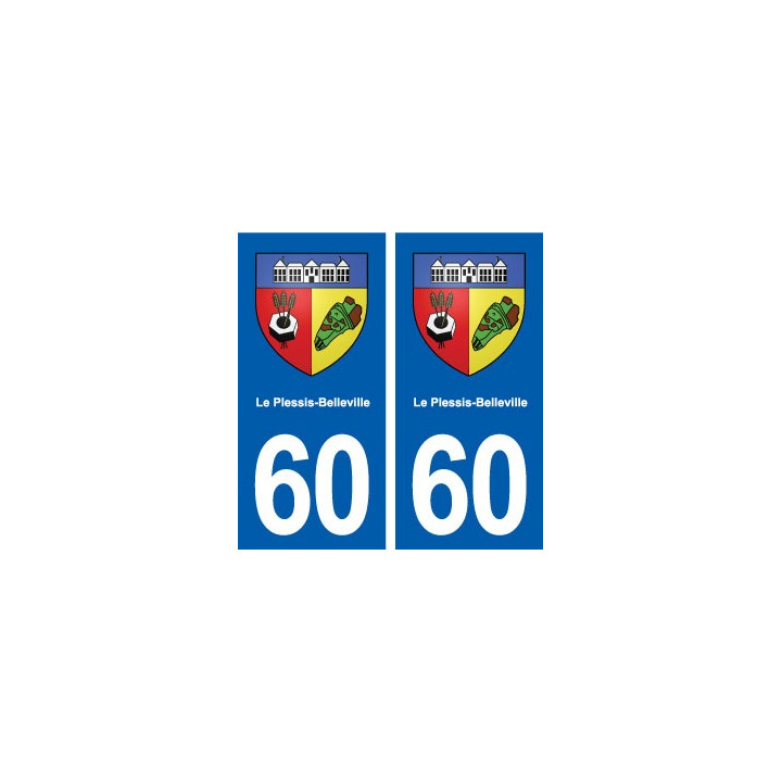 60 Le Plessis-Belleville blason autocollant plaque stickers ville