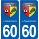 60 Le Plessis-Belleville blason autocollant plaque stickers ville