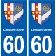 60 Longueil-Annel blason autocollant plaque stickers ville