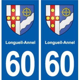 60 Longueil-Annel blason autocollant plaque stickers ville
