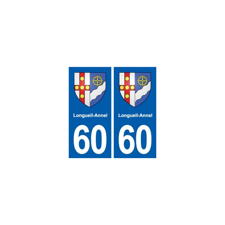 60 Longueil-Annel blason autocollant plaque stickers ville