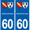 60 Maignelay-Montigny blason autocollant plaque stickers ville