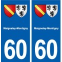 60 Maignelay-Montigny blason autocollant plaque stickers ville