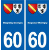 60 Maignelay-Montigny blason autocollant plaque stickers ville