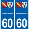 60 Maignelay-Montigny blason autocollant plaque stickers ville