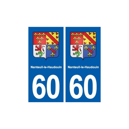 60 Nanteuil-le-Haudouin blason autocollant plaque stickers ville