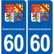 60 Nanteuil-le-Haudouin blason autocollant plaque stickers ville