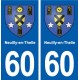 60 Neuilly-en-Thelle blason autocollant plaque stickers ville