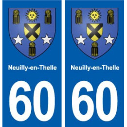 60 Neuilly-en-Thelle blason autocollant plaque stickers ville