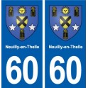 60 Neuilly-en-Thelle blason autocollant plaque stickers ville