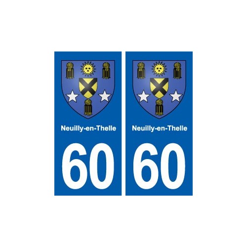 60 Neuilly-en-Thelle blason autocollant plaque stickers ville