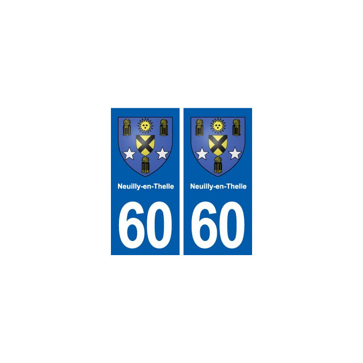 60 Neuilly-en-Thelle blason autocollant plaque stickers ville