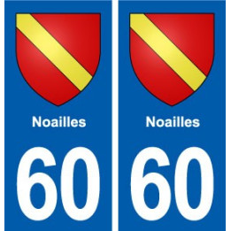 60 Noailles blason autocollant plaque stickers ville