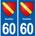 60 Noailles blason autocollant plaque stickers ville