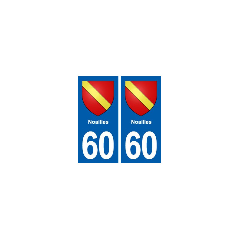 60 Noailles blason autocollant plaque stickers ville
