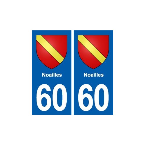 60 Noailles blason autocollant plaque stickers ville