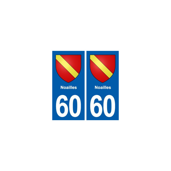60 Noailles blason autocollant plaque stickers ville