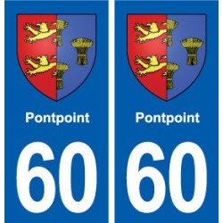 60 Pontpoint blason autocollant plaque stickers ville