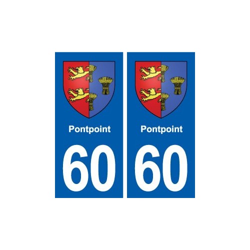 60 Pontpoint blason autocollant plaque stickers ville