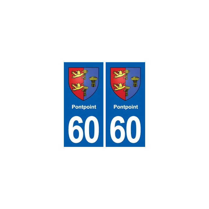 60 Pontpoint blason autocollant plaque stickers ville
