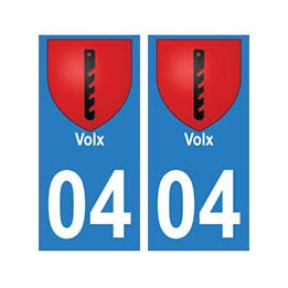 04 Volx ville autocollant plaque