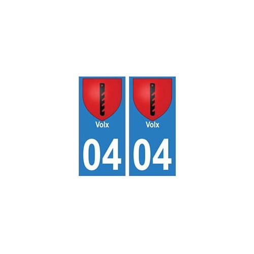 04 Volx ville autocollant plaque