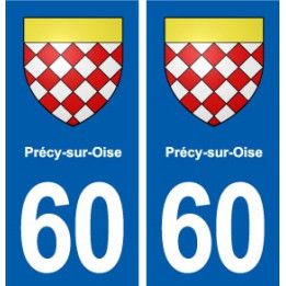 60 Précy-sur-Oise blason autocollant plaque stickers ville