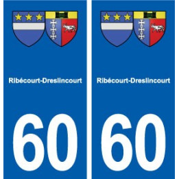 60 Ribécourt-Dreslincourt blason autocollant plaque stickers ville