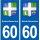 60 Sainte-Geneviève blason autocollant plaque stickers ville
