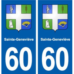 60 Sainte-Geneviève blason autocollant plaque stickers ville