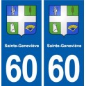 60 Sainte-Geneviève blason autocollant plaque stickers ville
