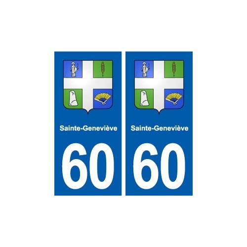 60 Sainte-Geneviève blason autocollant plaque stickers ville