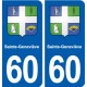 60 Sainte-Geneviève blason autocollant plaque stickers ville