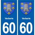 60 Verberie coat of arms sticker plate stickers city