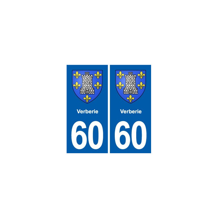 60 Verberie blason autocollant plaque stickers ville